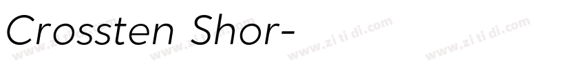Crossten Shor字体转换 Crossten Shor字体转换